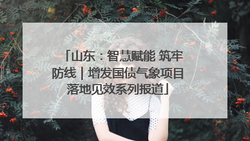 山东：智慧赋能 筑牢防线｜增发国债气象项目落地见效系列报道