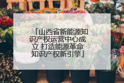 山西省新能源知识产权运营中心成立 打造能源革命知识产权新引擎