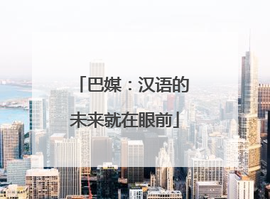 巴媒：汉语的未来就在眼前