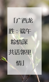 广西龙胜：端午粽情深 共话邻里情
