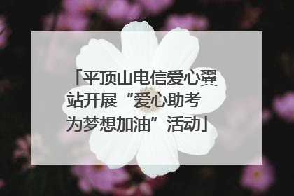 平顶山电信爱心翼站开展“爱心助考 为梦想加油”活动