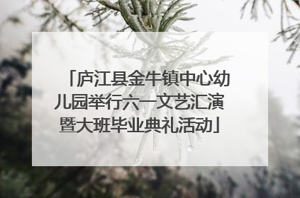庐江县金牛镇中心幼儿园举行六一文艺汇演暨大班毕业典礼活动
