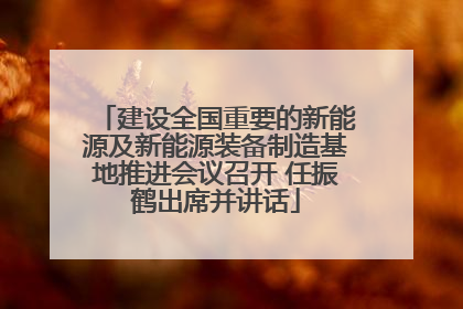 建设全国重要的新能源及新能源装备制造基地推进会议召开 任振鹤出席并讲话