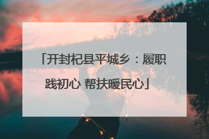 开封杞县平城乡：履职践初心 帮扶暖民心