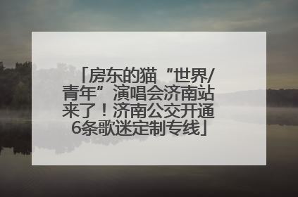 房东的猫“世界/青年”演唱会济南站来了！济南公交开通6条歌迷定制专线