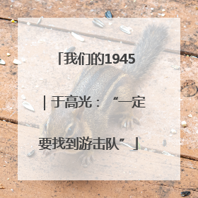 我们的1945｜于高光：“一定要找到游击队”
