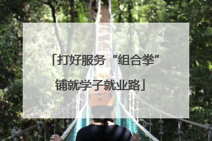 打好服务“组合拳” 铺就学子就业路