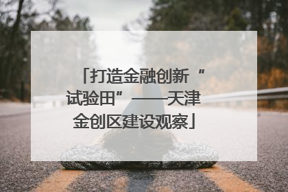 打造金融创新“试验田”——天津金创区建设观察