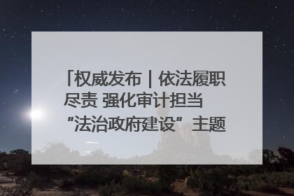 权威发布｜依法履职尽责 强化审计担当 “法治政府建设”主题系列新闻发布会市审计局专场召开