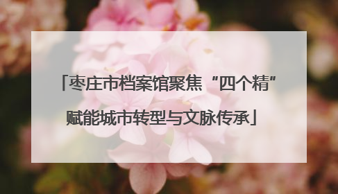 枣庄市档案馆聚焦“四个精” 赋能城市转型与文脉传承