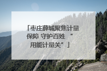 枣庄薛城聚焦计量保障 守护百姓 “用能计量关”