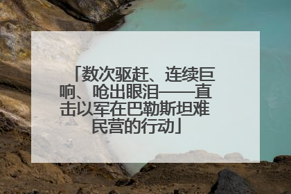 数次驱赶、连续巨响、呛出眼泪——直击以军在巴勒斯坦难民营的行动