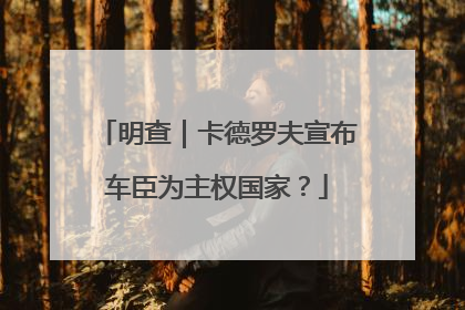 明查｜卡德罗夫宣布车臣为主权国家？
