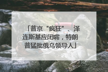 普京“疯狂”、泽连斯基应闭嘴，特朗普猛批俄乌领导人