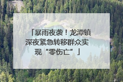 暴雨夜袭！龙潭镇深夜紧急转移群众实现“零伤亡”