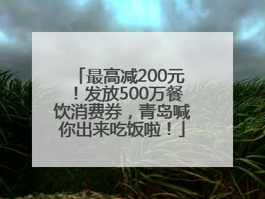 最高减200元！发放500万餐饮消费券，青岛喊你出来吃饭啦！
