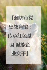潍坊市党史教育馆：传承红色基因 赋能企业实干