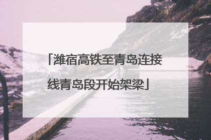 潍宿高铁至青岛连接线青岛段开始架梁