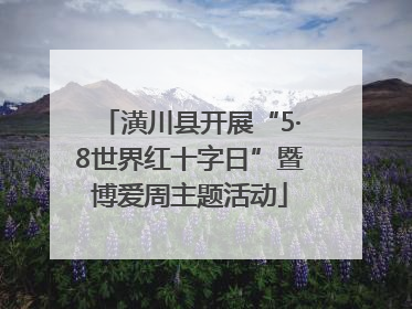 潢川县开展“5·8世界红十字日”暨博爱周主题活动