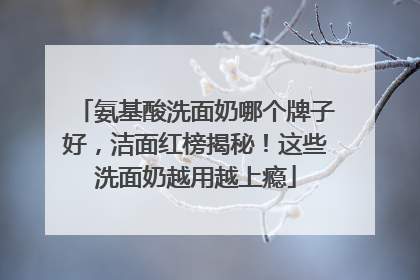 氨基酸洗面奶哪个牌子好，洁面红榜揭秘！这些洗面奶越用越上瘾