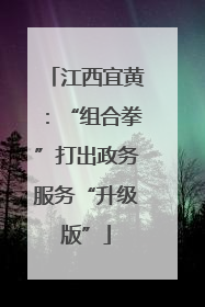 江西宜黄：“组合拳”打出政务服务“升级版”