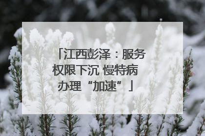 江西彭泽：服务权限下沉 慢特病办理“加速”