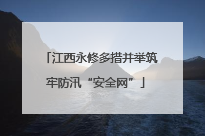 江西永修多措并举筑牢防汛“安全网”