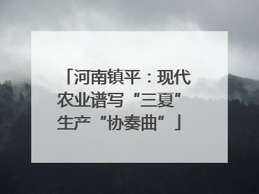 河南镇平：现代农业谱写“三夏”生产“协奏曲”