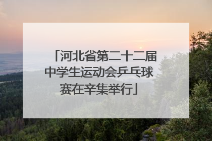 河北省第二十二届中学生运动会乒乓球赛在辛集举行