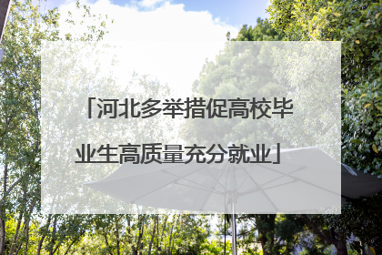 河北多举措促高校毕业生高质量充分就业