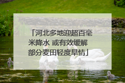 河北多地迎超百毫米降水 或有效缓解部分麦田轻度旱情
