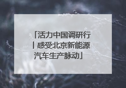 活力中国调研行丨感受北京新能源汽车生产脉动