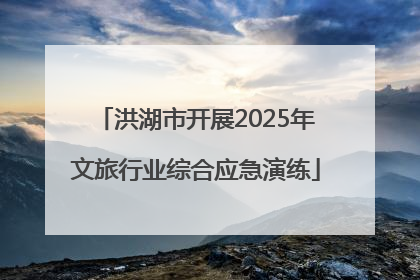 洪湖市开展2025年文旅行业综合应急演练