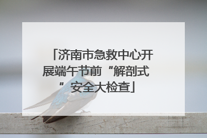 济南市急救中心开展端午节前“解剖式”安全大检查