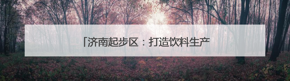 济南起步区：打造饮料生产“一件事”高效审批通道