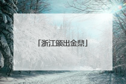 浙江颁出金鼎