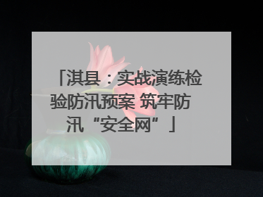 淇县：实战演练检验防汛预案 筑牢防汛“安全网”