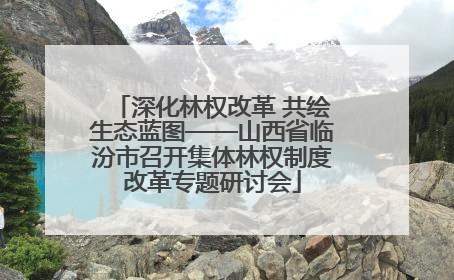 深化林权改革 共绘生态蓝图——山西省临汾市召开集体林权制度改革专题研讨会