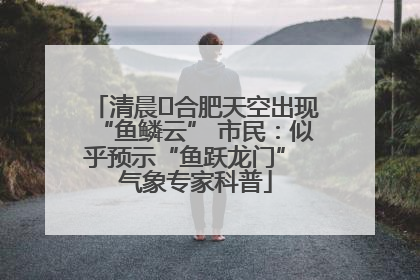 清晨﻿合肥天空出现“鱼鳞云” 市民：似乎预示“鱼跃龙门” 气象专家科普