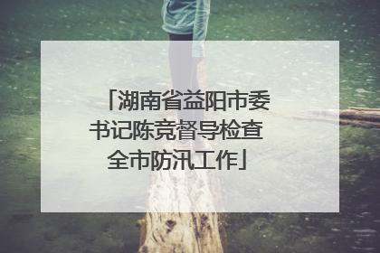 湖南省益阳市委书记陈竞督导检查全市防汛工作