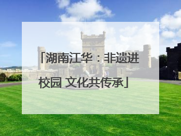 湖南江华：非遗进校园 文化共传承