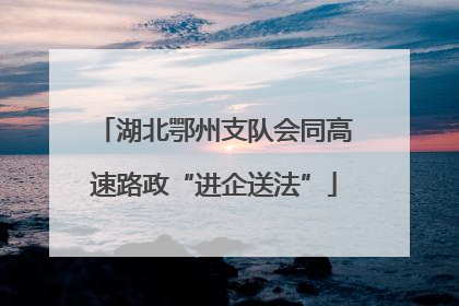 湖北鄂州支队会同高速路政“进企送法”