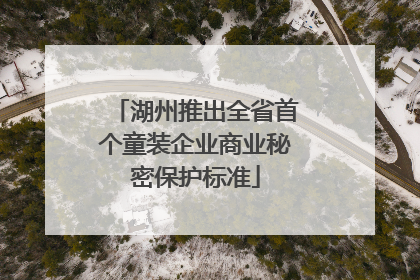 湖州推出全省首个童装企业商业秘密保护标准