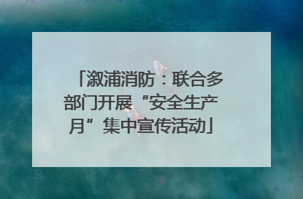 溆浦消防：联合多部门开展“安全生产月”集中宣传活动