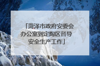 菏泽市政府安委会办公室到定陶区督导安全生产工作