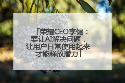 荣耀CEO李健：要让AI解决问题，让用户日常使用起来才能释放潜力