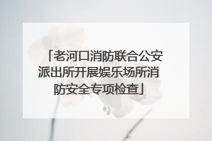 老河口消防联合公安派出所开展娱乐场所消防安全专项检查
