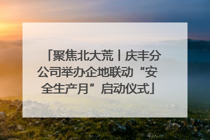 聚焦北大荒丨庆丰分公司举办企地联动“安全生产月”启动仪式