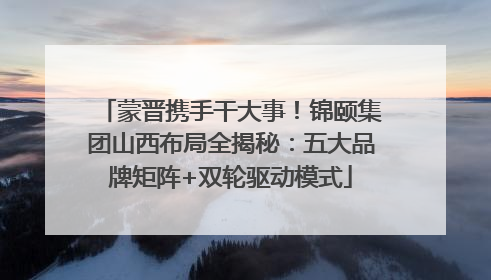 蒙晋携手干大事！锦颐集团山西布局全揭秘：五大品牌矩阵+双轮驱动模式