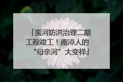 蛮河防洪治理二期工程竣工！南漳人的“母亲河”大变样